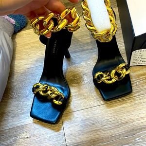 New  black sandals never use,